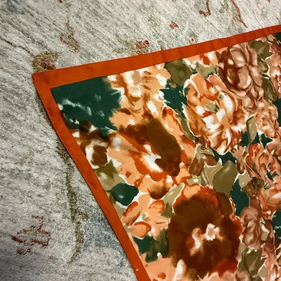 Vintage Art of the Scarf Floral Silk Scarf - Picture 4 of 12